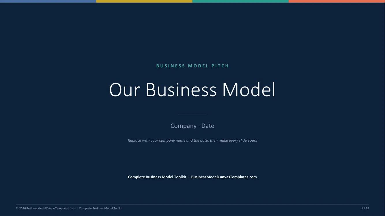 Dark theme pitch deck slide