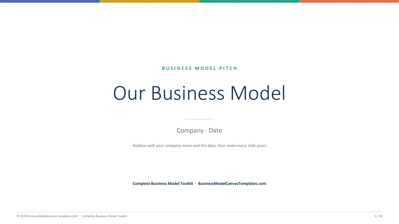 Pitch deck slide from the toolkit's light theme presentation