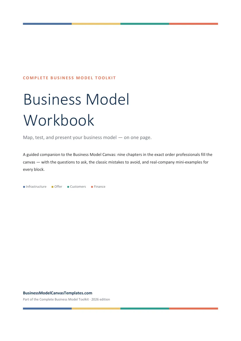 A spread from the 25-page workbook guide